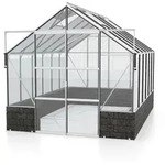 Vitavia Gew&auml;chshaus Cassandra 9900 inkl. Sockelmauer - 9,9 m2 -Alu-blank