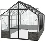 Vitavia Gew&auml;chshaus Cassandra 11500 inkl. Sockelmauer - 11,5 m2 -schwarz-Sockel