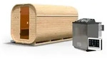 Karibu Saunahaus Fasssauna Quadro 3 - 38 mm 9 kW Bio-Kombiofen inkl....