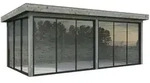 Palmako Gartenhaus Connect Lenna 16,6 m2 SET 402 Slide grau tauchgrundiert