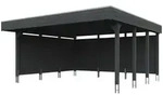 Skan Holz Carport Friesland 557x555 cm inkl. R&uuml;ck- und Seitenw&auml;nde Sparset 3