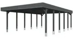 Skan Holz Friesland - Flachdach Doppelcarport Profil - Breite 557 cm Nadelholz Gr. 3