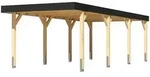 Karibu Carport Einzelcarport Leimholz 1/2 ohne Rundb&ouml;gen 318 x 813 cm...