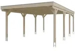 Skan Holz Grunewald - Flachdach Carport aus Leimholz Breite 427 cm Gr. 2 - 427...
