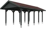 Skan Holz Wallgau - Satteldach Einzelcarport Breite 380 cm Gr. 2 - 380 x 750 cm