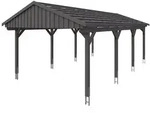 Skan Holz Fichtelberg - Satteldach Einzelcarport Breite 423 cm Gr. 2 - 423 x...