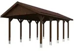 Skan Holz Wallgau - Satteldach Einzelcarport Breite 430 cm Gr. 2 - 430 x 750 cm