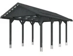 Skan Holz Wallgau - Satteldach Einzelcarport Breite 380 cm Gr. 1 - 380 x 600 cm