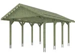 Skan Holz Wallgau - Satteldach Einzelcarport Breite 430 cm Gr. 1 - 430 x 600 cm