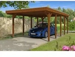 Skan Holz Friesland Einzelcarport - Breite 397 cm Nadelholz-Gr. 2 - 397 x 708...