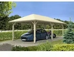 Skan Holz Carport Taunus 439 x 786 cm-farblich unbehandelt Holzcarport