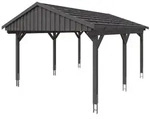 Skan Holz Fichtelberg - Satteldach Einzelcarport Breite 423 cm Gr. 1 - 423 x...