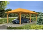 Skan Holz Carport Taunus 439 x 786 cm-eiche hell Holzcarport