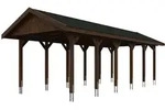 Skan Holz Wallgau - Satteldach Einzelcarport Breite 380 cm Gr. 3 - 380 x 900 cm
