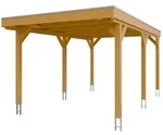 Skan Holz Grunewald - Flachdach Carport aus Leimholz Breite 321 cm Gr. 1 - 321...