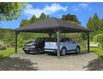 Skan Holz Carport Taunus 634 x 634 cm-schiefergrau Holzcarport