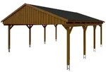 Skan Holz Fichtelberg - Satteldach Doppelcarport Breite 423 cm Gr. 2 - 618 x...