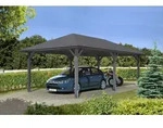 Skan Holz Carport Taunus 439 x 786 cm-schiefergrau Holzcarport