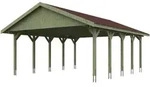 Skan Holz Wallgau - Satteldach Doppelcarport Breite 620 cm Gr. 2 - 620 x 750 cm