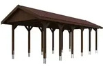 Skan Holz Wallgau - Satteldach Einzelcarport Breite 380 cm Gr. 3 - 380 x 900 cm