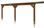 Skan Holz Wandanbau-Carport Vogtland 300 x 541 cm-nussbaum Holzcarport