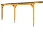 Skan Holz Wandanbau-Carport Vogtland 300 x 541 cm-eiche hell Holzcarport