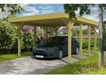Skan Holz Friesland Einzelcarport - Breite 397 cm Nadelholz-Gr. 1 - 397 x 555...