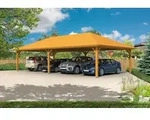 Skan Holz Carport Taunus 1176 x 634 cm-eiche hell Holzcarport