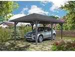 Skan Holz Carport Taunus 374 x 656 cm-schiefergrau Holzcarport