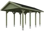 Skan Holz Wallgau - Satteldach Einzelcarport Breite 380 cm Gr. 1 - 380 x 600 cm