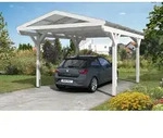 Skan Holz Carport Westerwald 362 x 541 cm wei&szlig; Holzcarport