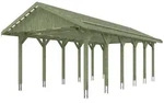 Skan Holz Wallgau - Satteldach Einzelcarport Breite 430 cm Gr. 3 - 430 x 900 cm