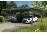 Skan Holz Carport Odenwald 640 x 648 cm grau Holzcarport