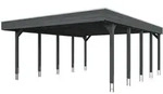 Skan Holz Friesland - Flachdach Doppelcarport Profil - Breite 557 cm Nadelholz...