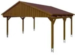 Skan Holz Fichtelberg - Satteldach Doppelcarport Breite 423 cm Gr. 1 - 618 x...