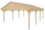 Skan Holz Fichtelberg - Satteldach Doppelcarport Breite 618 cm Gr. 2 - 618 x...