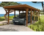 Skan Holz Friesland Einzelcarport - Breite 314 cm Nadelholz-Gr. 3 - 314 x 860...