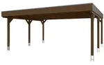 Skan Holz Grunewald - Flachdach Carport aus Leimholz Breite 622 cm Gr. 1 - 622...