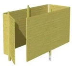 Skan Holz Abstellraum C3 f&uuml;r Carports - Profilschalung-farblich unbehandelt