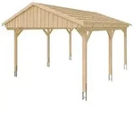 Skan Holz Fichtelberg - Satteldach Einzelcarport Breite 423 cm Gr. 1 - 423 x...