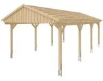 Skan Holz Fichtelberg - Satteldach Einzelcarport Breite 423 cm Gr. 2 - 423 x...