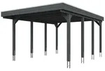 Skan Holz Friesland - Flachdach Einzelcarport Profil - Breite 397 cm Nadelholz...