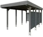 Skan Holz Carport Friesland Hybrid Set 11 314x555 cm inkl. R&uuml;ck- und...