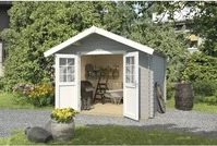 Weka Gartenhaus 209 - 28 mm hellgrau Gartenhaus 209 - 300 x 300 cm (Gr. 3) - 50 %