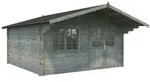 Palmako Gartenhaus Britta 17,5 m2 - 40 mm Grau tauchimpr&auml;gniert