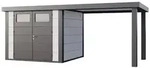 Telluria Metallger&auml;tehaus Classico 2724 mit 280 cm Seitendach wei&szlig; Seitendach 280