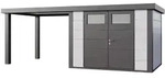Telluria 4057, Telluria Metallger&auml;tehaus Classico 3024 mit 280 cm Seitendach wei&szlig;