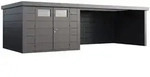 Telluria Metallger&auml;tehaus Classico 3030 mit Lounge Anbau (ca. 450 cm Breite)