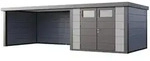 Telluria Metallger&auml;tehaus Classico 3030 mit Lounge Anbau (ca. 450 cm Breite)
