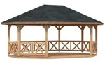 Palmako Pavillon Betty 25,0 m2 Hellbraun tauchimpr&auml;gniert